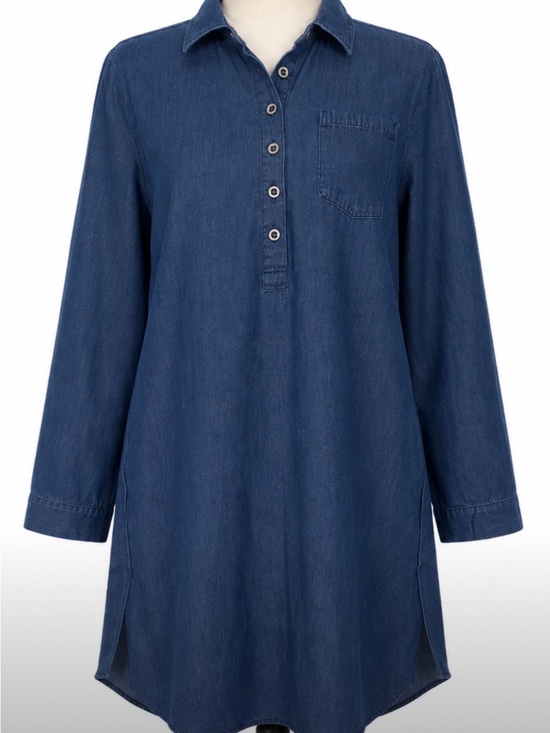 Old Navy Dresses & Skirts - Old Navy Maternity Denim Chambray Shirt Dress Tunic Medium Lightweight Casual